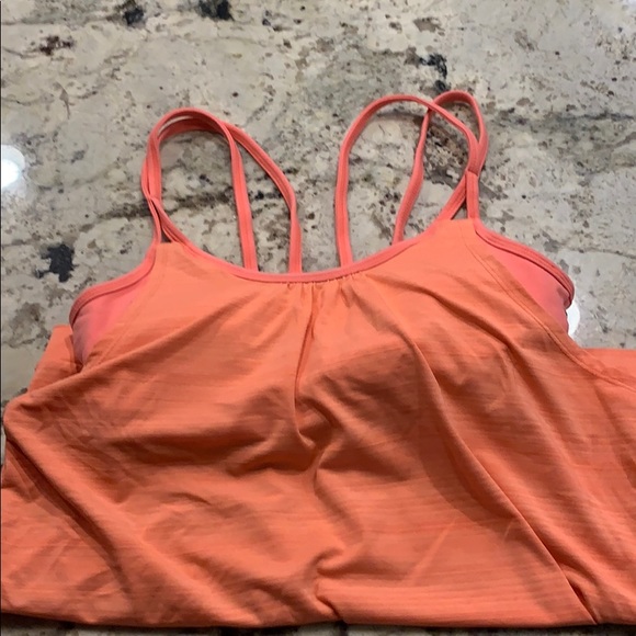 Athleta Tops - Athleta Built in bra tank. Hot coral orange. Small